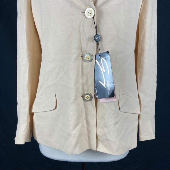 Genny Oro womens 3 button blazer jacket - Picture 3 of 10